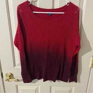 American Eagle Outfitters Rich Burgundy Crew Neck Sweater